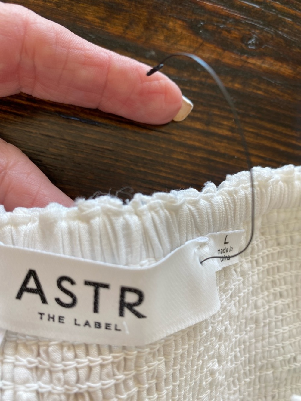 ASTR Deasia Strapless White Eyelet Mini Dress size L NWOT - Picture 5 of 8